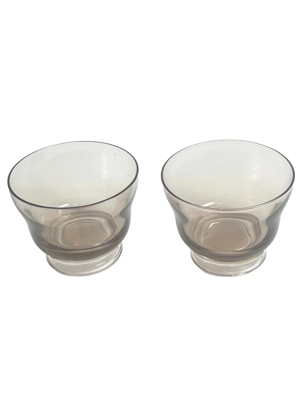 Set of 2 Vintage Fostoria Catalina Brown Champagne Coupe Glasses